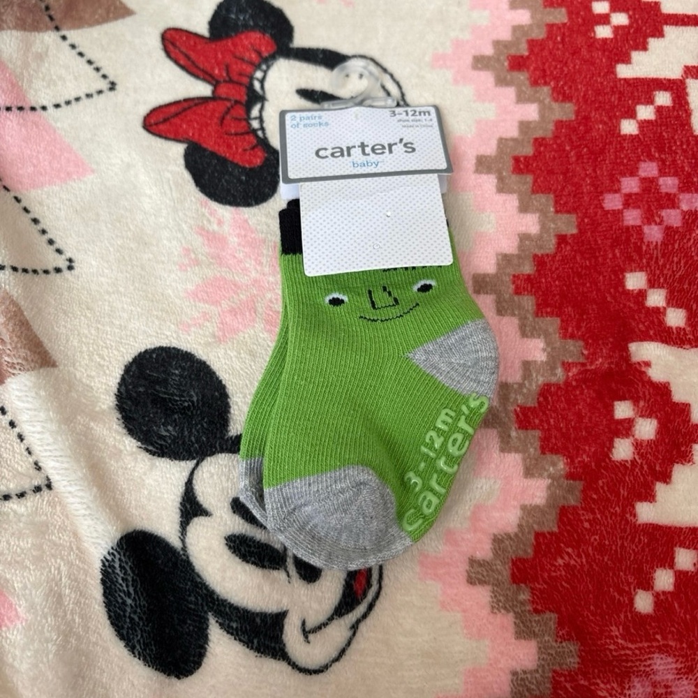 Carter's Frankenstein Halloween Crew Socks